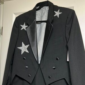 Dior Black Tuxedo with Silver Star Accents